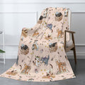 Cute Cats Flannel Fleece Throw Blanket, Cozy Soft Warm Blankets for Couch Bed Travel, for Women Men Kids 80"x60" by Odfovowo