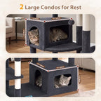 Gitelsnour 74.8'' Cat Tree Tower for Indoor Cats Large, Wide Base, GCT806G - Image 3