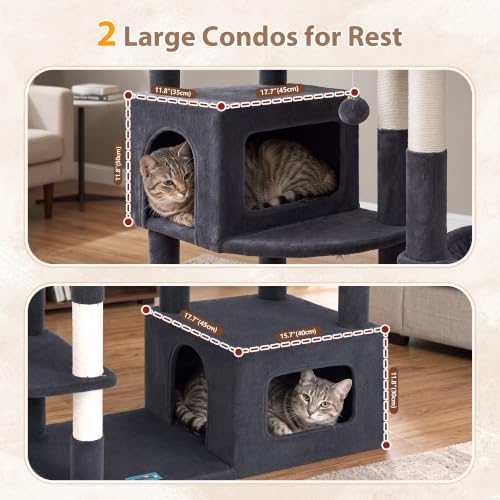 Gitelsnour 74.8'' Cat Tree Tower for Indoor Cats Large, Wide Base, GCT806G - Image 3
