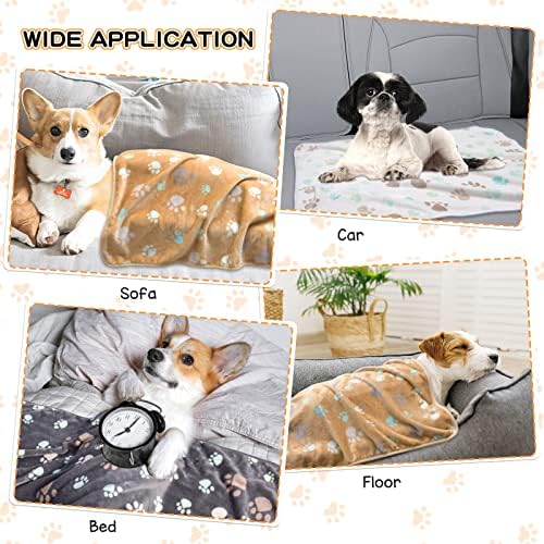 Rezutan Blanket for Large Dogs & Cats Soft Reversible Cute Paw 40"x31" - Image 6
