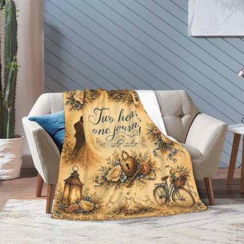 Wedding Couple Blanket Romantic Love Throw Stuff Gifts 80"x60" - Image 5