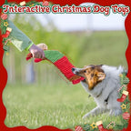 Christmas Squeaky Dog Toys with Crinkle Paper,No Stuffing Dog Toy for Large Dogs,Christmas Puppy Teething Toys to Keep Them Busy, Plush Interactive Long Lasting Chews for Aggressive Chewers - Image 5