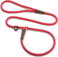 Mendota Pet Slip Leash - Dog Lead and Collar Combo - Made in The USA - Red, 3/8 in x 4 ft - for Small/Medium Breeds