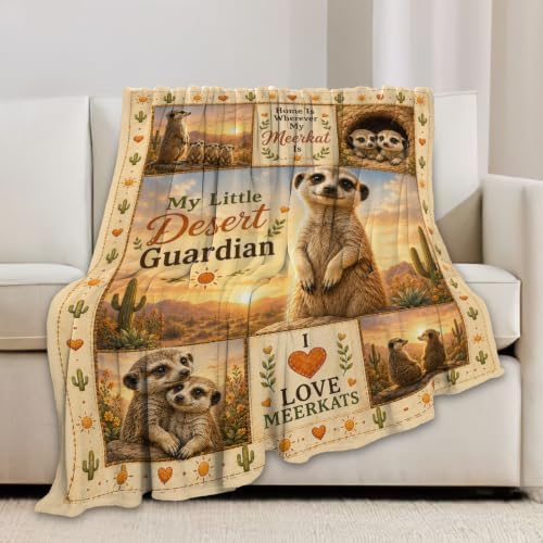 Meerkat Blanket for Girls Women 80"X60" - Image 6