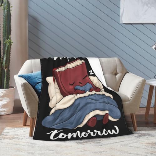 Sleepy Book Blanket Throw Gift for Girls Women 60"X50" - Image 2