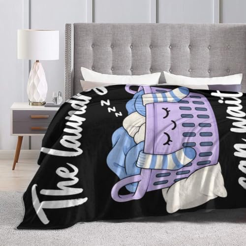 Sleepy Laundry Basket Blanket Throw Gift for Girls Women 80"X60" - Image 6