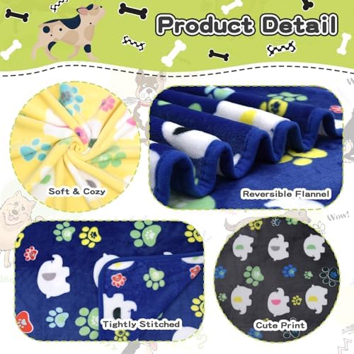 Rezutan Blanket for Large Dogs & Cats Soft Reversible Fleece 40"x31" - Image 3
