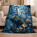 Mushroom Forest Throw Blanket Fantasy Fungi Nature Gifts 40''x50'' - Image 2