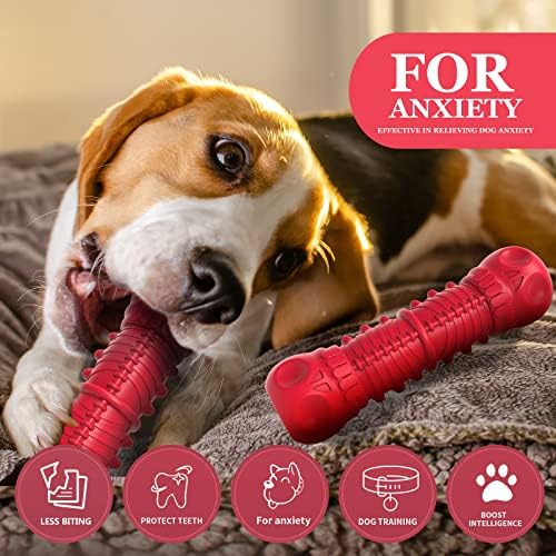 ZIKATON Dog Squeaky Toys for Aggressive Chewers, Durable Chew Toys for Large Medium Breed Dog, Dog Toys, Tough Durable Dogs Toys with Natural Rubber - Image 2
