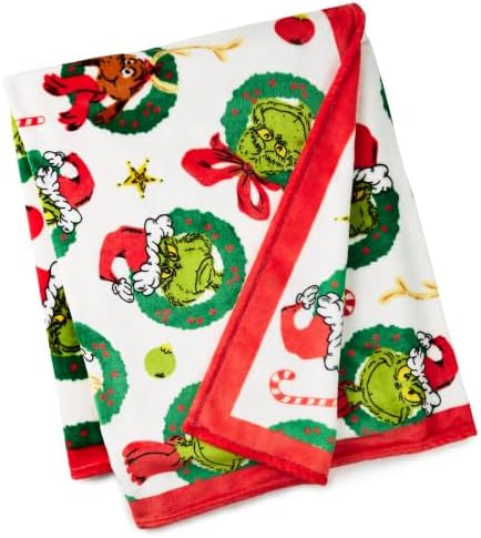Hallmark Dr. Seuss Grinch Christmas Blanket (Cindy Lou Who, Max the Dog) - Image 2