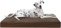 KSIIA Orthopedic Dog Bed for Large Dogs with Waterproof Lining, Brown,35x22 | Deluxe Soft Plush Dog Crate Bed, Washable Pet Mat with Removable Cover & Egg Crate Foam for Large Dogs Sleeping & Relaxing