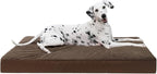 KSIIA Orthopedic Dog Bed for Large Dogs with Waterproof Lining, Brown,35x22 | Deluxe Soft Plush Dog Crate Bed, Washable Pet Mat with Removable Cover & Egg Crate Foam for Large Dogs Sleeping & Relaxing