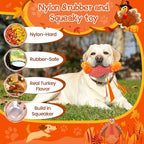 WinTour Tough Dog Toys for Aggressive Chewers, Dog Chew Toys for Large Dogs, Turkey Indestructible Squeaky Dogs Toy to Keep Them Busy - Image 2
