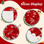 Touchat Red Sherpa Christmas Throw Blanket, Fuzzy Fluffy Soft Cozy Blanket, Fleece Flannel Plush Microfiber Blanket for Couch Bed Sofa (50" X 60",Red Snowflake) - Image 5
