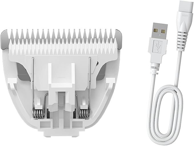 Blade Replacement & Charged Cable for Pet Hair Trimmers,1 Replacement Blade & 1 Replacement Cable for Dog Shavers