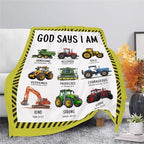 Tractor Throw Blanket Farm Tractor Stuff Gifts for Kids Girls Boys Adults Women Man Soft Cozy Warm Plush Fluffy Fuzzy Fleece Blanket Decor 60''X80'' - Image 6