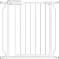 Fairy Baby 29-34 Inch Extra Wide Baby Gates for Doorways Stairs Hallway | Walk Through Pressure Mounted Baby Gates, Indoor Safety Child Gates for Kids or Pets, Double-Lock, One-Hand Operation, White