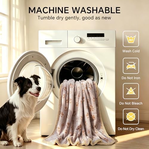 Luciphia Waterproof Dog Blanket Reversible Sherpa Fleece for Large Dogs Cat - Image 7