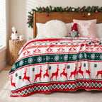 Gogreen Cozy Blanket Printed Throw Christmas Blanket - 300 GSM Fleece Blanket Throw Size for Home Decoration, Ultra Soft Blanket (Throw - 50" x 60") - E - Image 3