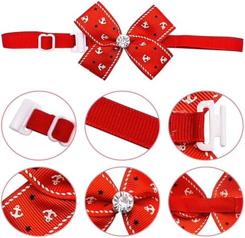 PET SHOW 50 Pack Small Dog Bow Ties Collar Bulk Puppy Cats Boy Girl Bowties Adjustable Neckties Pet Grooming Accessories Assorted Randomly(Daily Style) - Image 4
