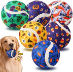 Civaner 6 Pcs Halloween Dog Toys Bulk, 2.5 Inch Squeaky Tennis Balls by Civaner