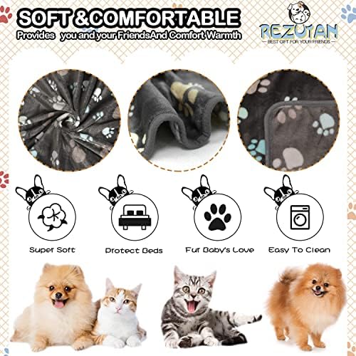 Rezutan 3 Pack Premium Soft Dog Blanket for Medium Dogs Puppy & Cat - Image 2
