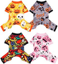 PET SHOW 4 Pack Fleece Dog Pajamas Warm Halloween for Medium Dogs by PETSHOW