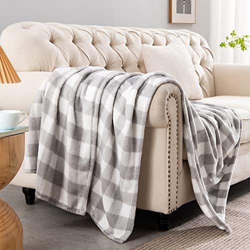 BEDELITE Buffalo Plaid Flannel Fleece Throw Blanket for Couch - Image 2