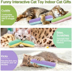 Retro Shaw Cat Toys Pillows, Refillable Catnip Kicker Toys for Indoor Cats - Image 3