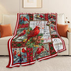 Cardinal Throw Blanket Red Bird Cardinal Stuff Gifts for Kids Girls Boys Adults Women Men Soft Cozy Warm Plush Fluffy Fuzzy Fleece Blanket Christmas Decor 40''X50'' - Image 3