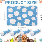 Reginary 4 Pcs Guinea Pig Fleece Cage Liners, White Clouds, 24 x 16 Inch - Image 5