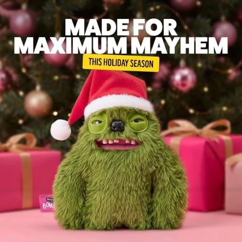 Bonkers Fuggler Holiday Edition Squeaky & Plush Dog Toy for Playtime, Green, 8 Inches - Image 3