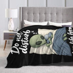 Sleepy Alien Blanket Throw Gift for Girls Women 80"X60" - Image 6