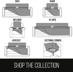 Sofa Shield® Couch Slip Covers for Dogs, Reversible Furniture Protector with Strap, Stain and Tear Resistant Cushion Cover, 62 inch Seat, Machine Washable Slipcover Pets, Cats, Charcoal Linen