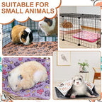 Reginary 4 Pcs Guinea Pig Fleece Cage Liners, Paw Print, 35 x 24 Inch - Image 5