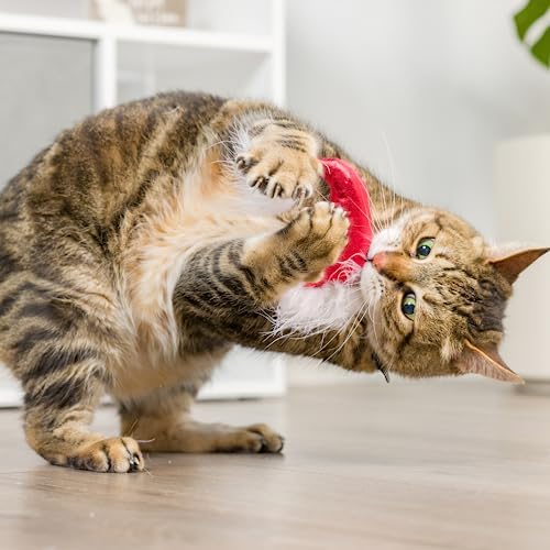 Huxley & Kent Plush Cat Toy - Holiday Interactive Catnip Toy for Cats & Kittens - Soft with Crinkle & Catnip - Fun Indoor Play - Santa Hat & Sweet Thing Candy 2pk - Image 4