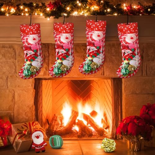 Christmas Stocking Cat Toys - 12Pcs Interactive Set for Cats with Squeaky Toys, Balls, Cat Teasers - Image 5