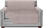 Sofa Shield® Couch Armchair Covers for Dogs, Reversible Furniture Protector with Strap, Stain and Tear Resistant Cushion Cover, 48 inch Seat, Machine Washable Slipcover Pets, Cats, Light Taupe