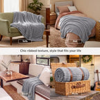 Bedsure Soft Light Grey Throw Blanket for Couch Decor Gifts 50"x70" - Image 4