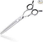 HASHIMOTO Chunkers Dog Grooming Scissors, 7.0 inch, 70% Thinning Rate. | Bulking off Coat Quickly, Sharp, 440C Stainless Steel