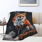 Red Fox Blanket Cute Orange Fox Throw Blanket Gifts for Girls Boys Kids Women Men Adults Super Soft Cozy Plush Fluffy Fuzzy Fleece Blanket Home Decor 50''X60'' - Image 5