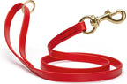 Viper Biothane K9 Working Dog Leash Waterproof Lead for Tracking Training Schutzhund Odor-Proof Long Line with Solid Brass Snap for Puppy Medium and Large Dogs 4ft, Cherry Red