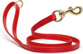 Viper Biothane K9 Working Dog Leash Waterproof Lead for Tracking Training Schutzhund Odor-Proof Long Line with Solid Brass Snap for Puppy Medium and Large Dogs 4ft, Cherry Red