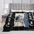 Sleepy Robot Blanket Throw Gift for Girls Women 80"X60" - Image 6