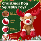 Newget Christmas Squeaky Dog Toys, Plush Dog Chew Toys with Crinkle Paper - Image 2