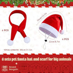Weewooday 12 Pcs Mini Christmas Santa Hat Scarf Set, Large, Classic Style - Image 2