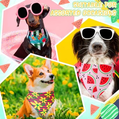 100 Pcs Summer Bandanas for Dog Bulk for Small Medium Pet Puppy Cat - Image 2