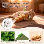 CiyvoLyeen Plush Bread Catnip Toys for Indoor Cats 6 Pack - Image 4