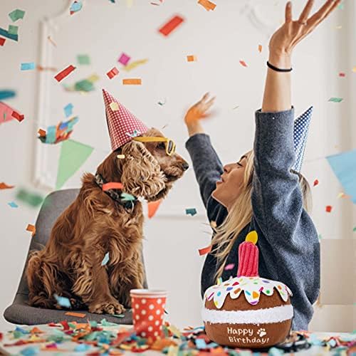 lilfrd Dog Birthday Toy, Squeaky Plush Birthday Cake Puppy Gift - Image 5