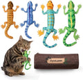 CiyvoLyeen Plush Lizard Catnip Toys with Tree Trunk-shaped Pouch 5 Pack by CiyvoLyeen